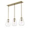 Z-Lite Ayra 3 Light island, Olde Brass & Clear 488P8-3L-OBR - alternate 7